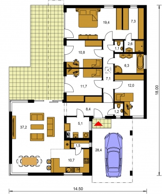 Grundriss des Erdgeschosses - ARKADA 12